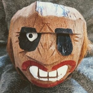 Handcarved Cocont Drink Holder